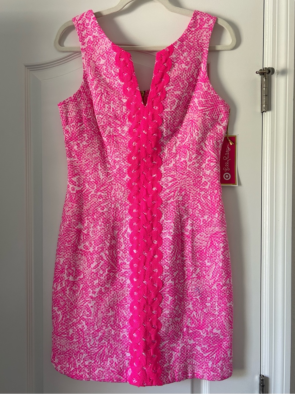 Lilly Pulitzer for Target “See Ya Later” Shift Dress Sleeveless Hot Pink Pattern